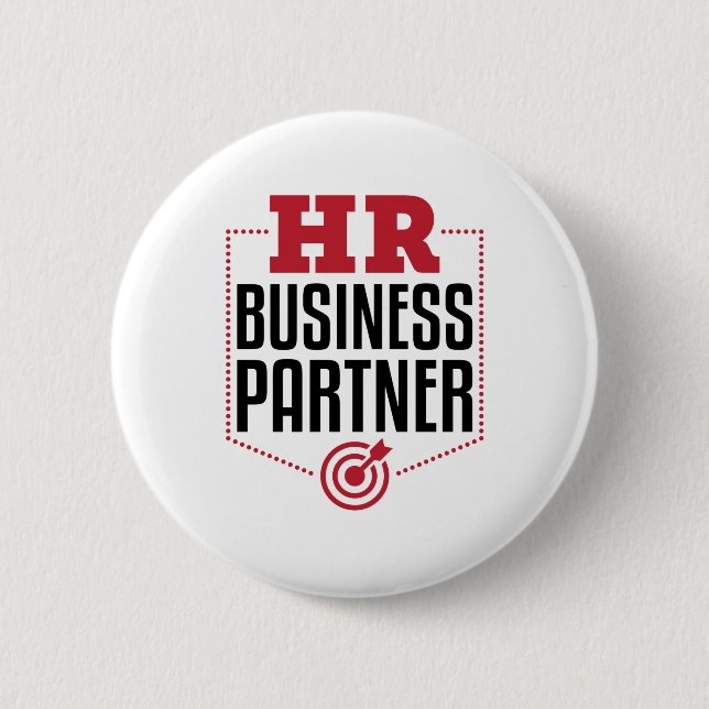 HR Business Partner Human Resources 6 Cm Round Badge (Front)