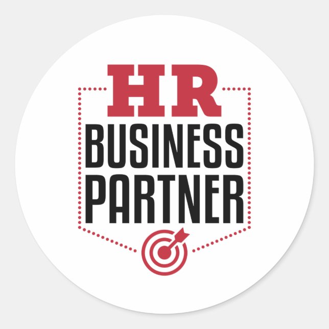 HR Business Partner Human Resources Classic Round Sticker (Front)