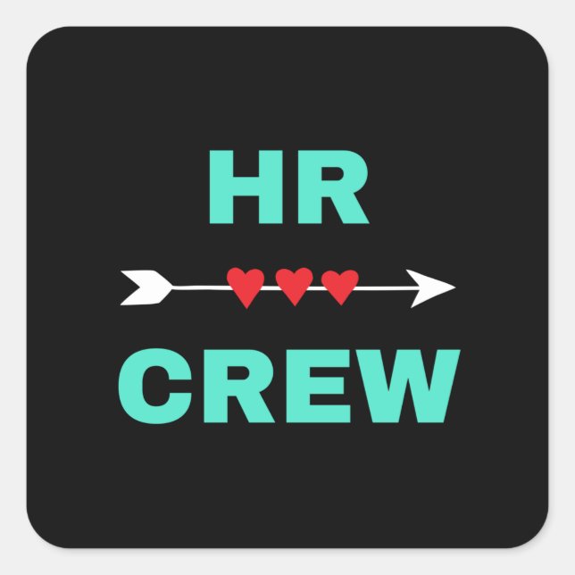 HR Crew Square Sticker (Front)