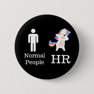 HR 🦄 Dabbing Unicorn CUSTOMIZABLE Pin