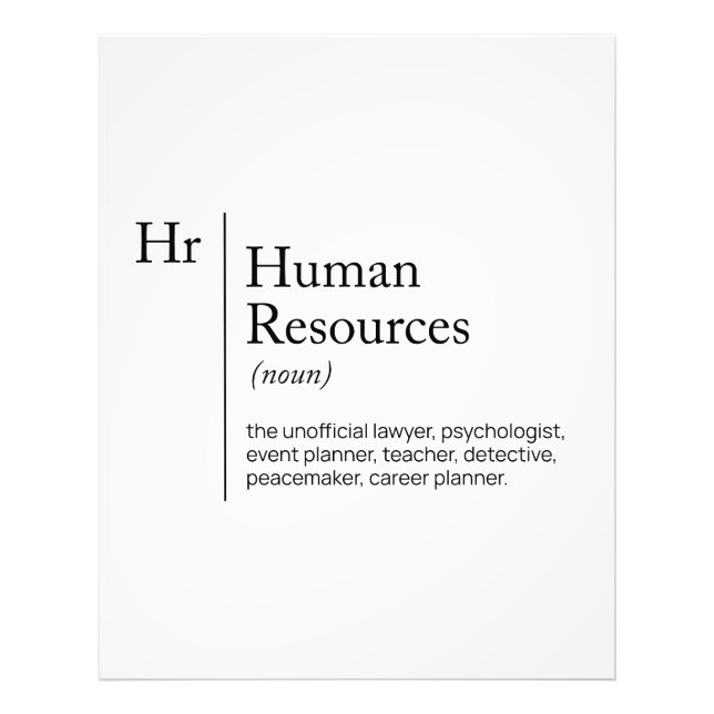 HR Definition dictionnary Photo Print (Front)