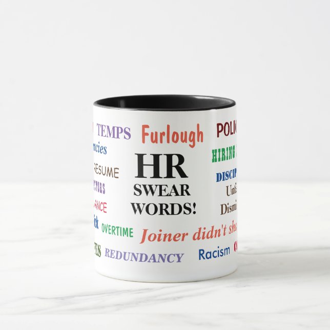 HR Human Resources Swear Words Funny Pet Peeves  Mug (Center)
