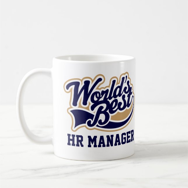 HR Manager Human Resources Worlds Best Gift Coffee Mug (Left)