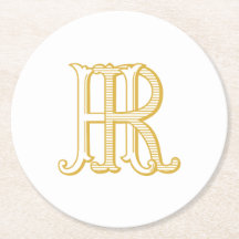 HR Monogram or RH Monogram Coasters
