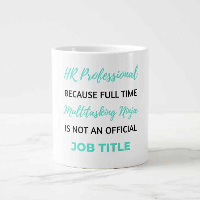 HR Professional Because Full Time Multitasking 2 Large Coffee Mug (Front)