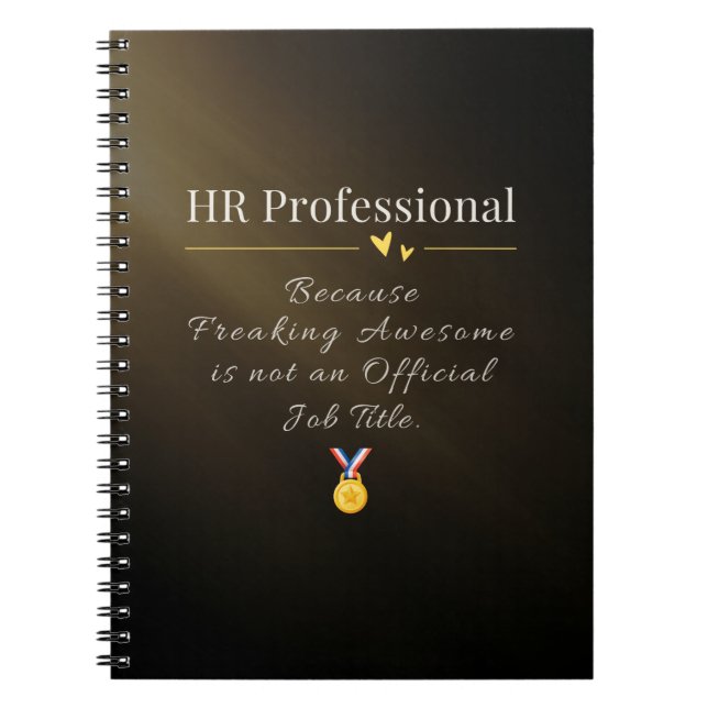 HR Professional Notebook – Funny Quote (Front)