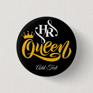 HR Queen Human Resources Women 3 Cm Round Badge