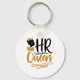 HR Queen Human Resources Women Key Ring