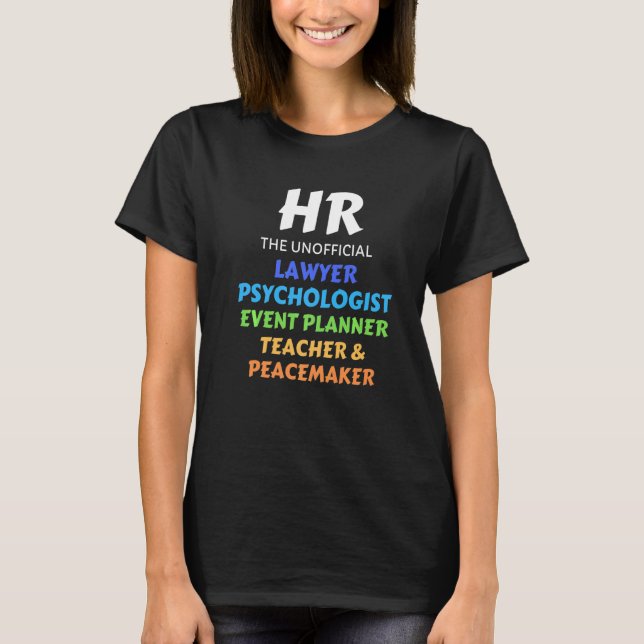 hr saying human resources manager administration m T-Shirt (Front)