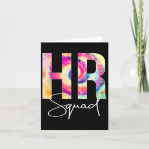 Hr Squad Tie Dye Byck To School Women Appreciation Card
