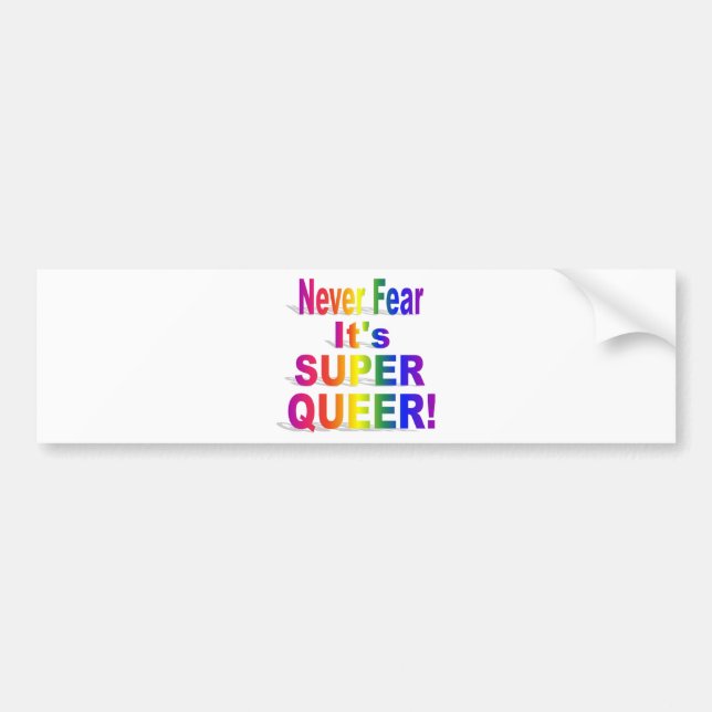 HR Super Queer - Gay.png Bumper Sticker (Front)