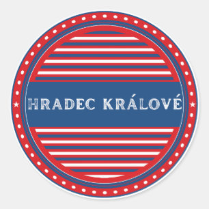 Hradec Kralove City Pride Emblem – Czech Identity Classic Round Sticker