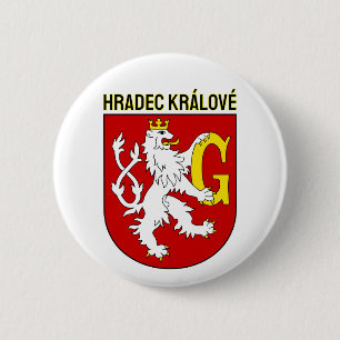 Hradec Králové coat of arms, Czech Republic 6 Cm Round Badge