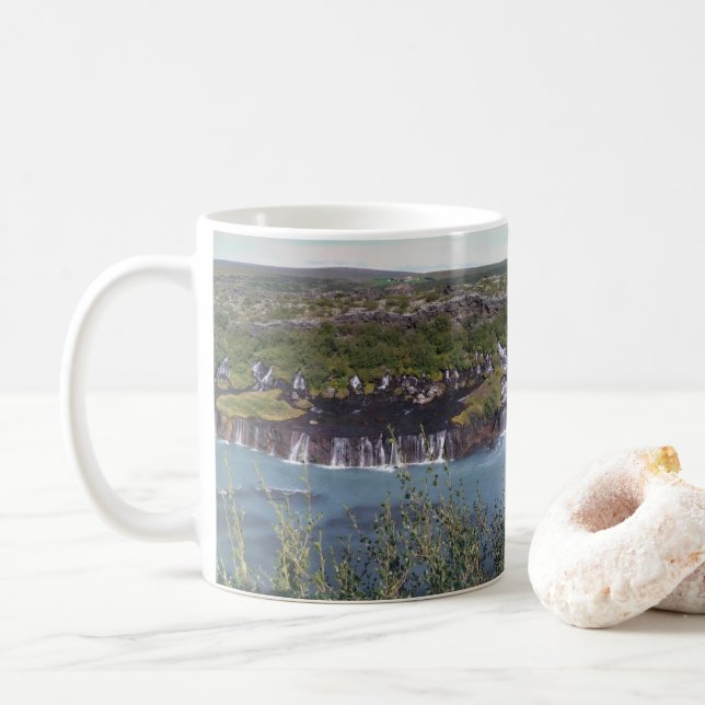 Hraunfossar coffee mug (With Donut)