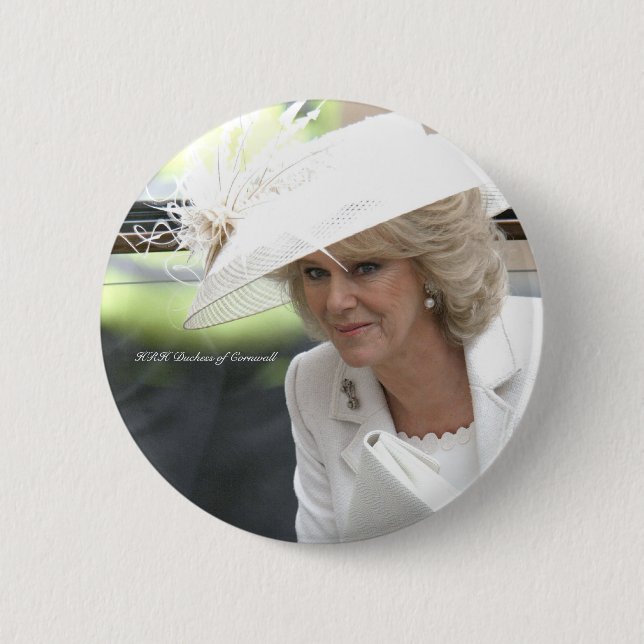 HRH Duchess of Cornwall 6 Cm Round Badge (Front)