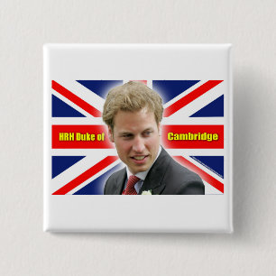 HRH Duke of Cambridge - Stunning! 15 Cm Square Badge
