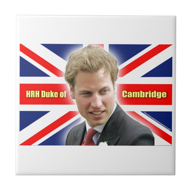 HRH Duke of Cambridge - Stunning! Ceramic Tile (Front)