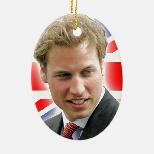 HRH Duke of Cambridge - Stunning! Ceramic Tree Decoration (Back)