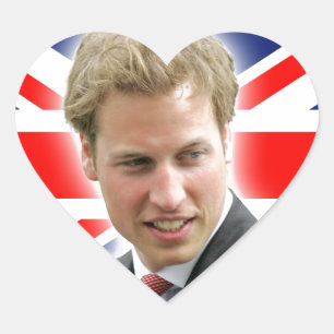 HRH Duke of Cambridge - Stunning! Heart Sticker