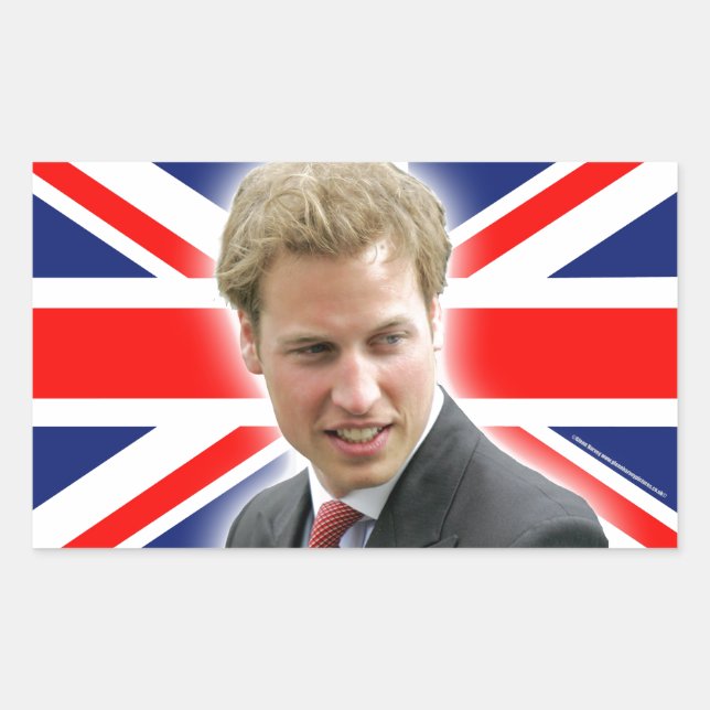 HRH Duke of Cambridge - Stunning! Rectangular Sticker (Front)