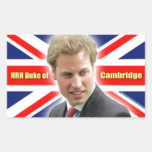 HRH Duke of Cambridge - Stunning! Rectangular Sticker