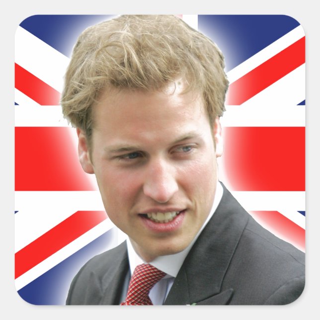 HRH Duke of Cambridge - Stunning! Square Sticker (Front)