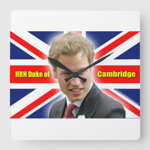 HRH Duke of Cambridge - Stunning! Square Wall Clock