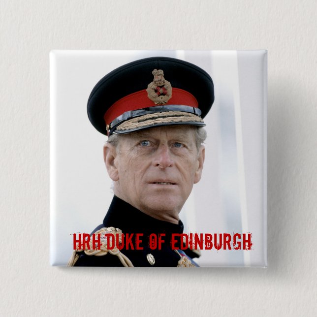 HRH Duke of Edinburgh 15 Cm Square Badge (Front)