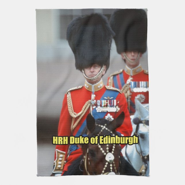 HRH Duke of Edinburgh Tea Towel (Vertical)