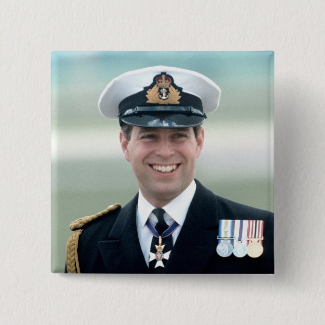 HRH Prince Andrew 15 Cm Square Badge (Front)