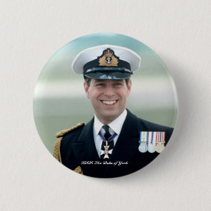 HRH Prince Andrew 6 Cm Round Badge