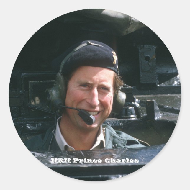 HRH Prince Charles Classic Round Sticker (Front)