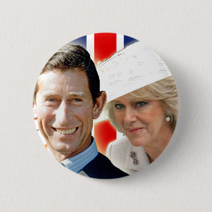 HRH Prince Charles & HRH Duchess of Cornwall 6 Cm Round Badge