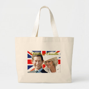 HRH Prince Charles & HRH Duchess of Cornwall Large Tote Bag