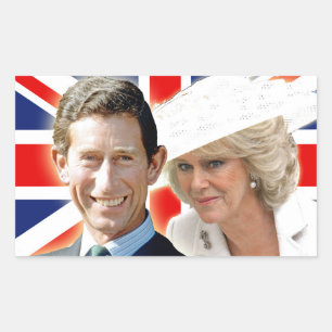 HRH Prince Charles & HRH Duchess of Cornwall Rectangular Sticker