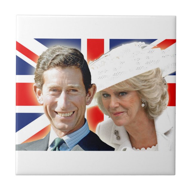 HRH Prince Charles & HRH Duchess of Cornwall Tile (Front)