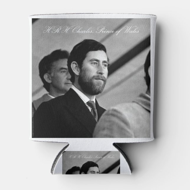 HRH Prince Charles with Beard Badminton 1976 Can Cooler (Front)