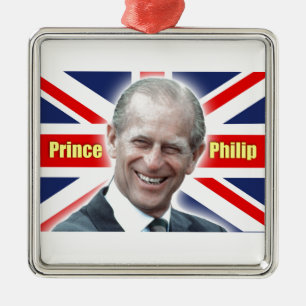 HRH Prince Philip - Super! Metal Tree Decoration