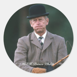 HRH Prince Philip Windsor 1980 Classic Round Sticker