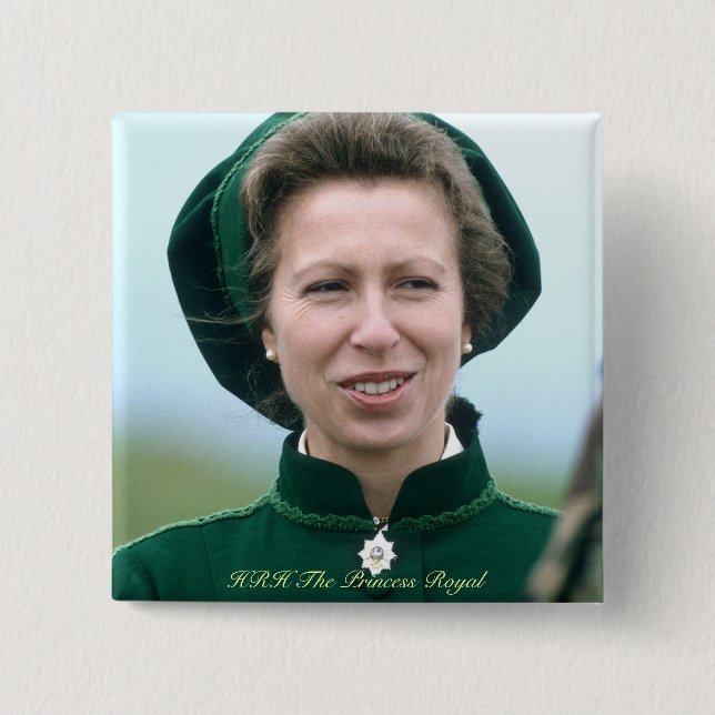 HRH Princess Anne Warminster 15 Cm Square Badge (Front)