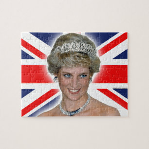 HRH Princess Diana Union Jack Jigsaw Puzzle