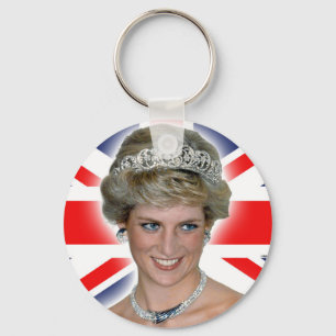 HRH Princess Diana Union Jack Key Ring