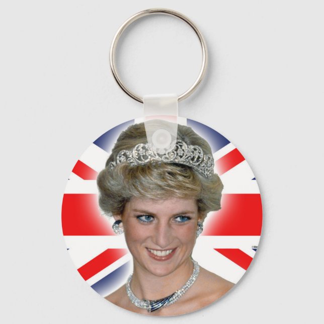 HRH Princess Diana Union Jack Key Ring (Front)