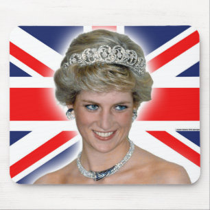 HRH Princess Diana Union Jack Mouse Pad