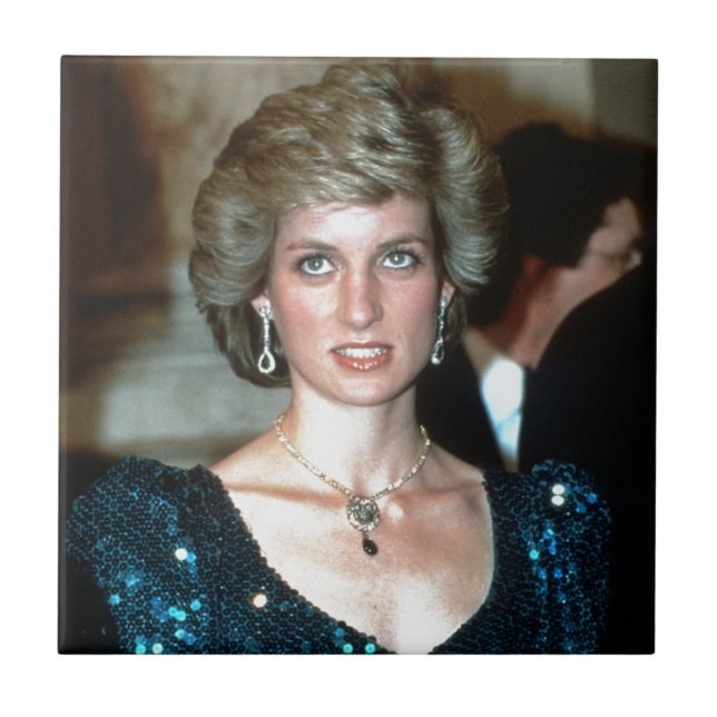 HRH Princess Diana Vienna 1986 Ceramic Tile (Front)