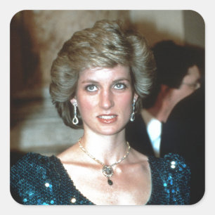HRH Princess Diana Vienna 1986 Square Sticker