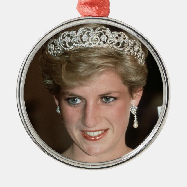 HRH Princess Diana Xmas Metal Ornament (Front)