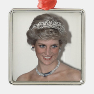 HRH Princess Diana Xmas Metal Tree Decoration