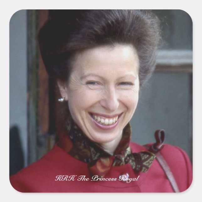 HRH The Princess Royal Square Sticker (Front)