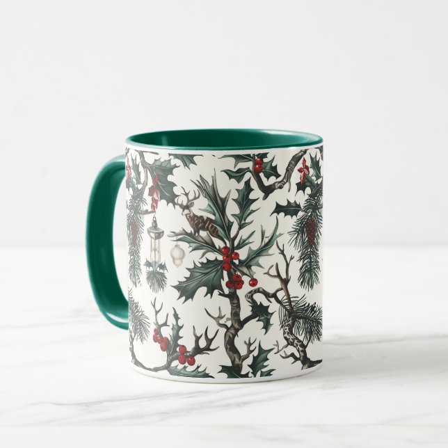 hristmas/Yule Mugs | Gothic, Pagan, Nordic Holiday (Front Left)